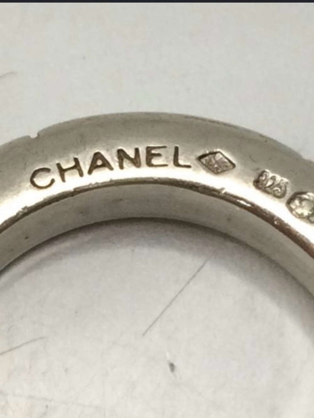 Chanel Sterling Silver Round Open Ring - size 7 Classic - Picture 6 of 6